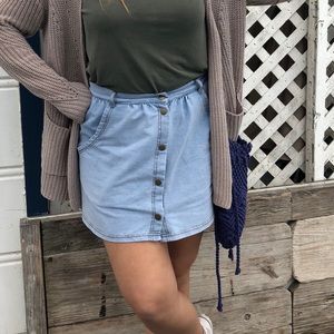 Denim skater skirt
